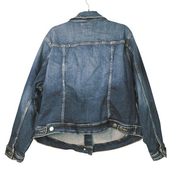 Torrid Denim Jean Jacket Womens Plus Size 3X Blue Button Up Stretch Classic Boho - Picture 2 of 12